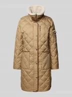 Płaszcze damskie - Płaszcz pikowany ze stójką i zamkiem błyskawicznym - miniaturka - grafika 1