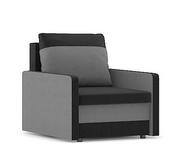 Fotele - Fotel do salonu, pokoju, Milton, 69x85x70cm, czarny, szary - miniaturka - grafika 1
