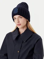 Czapki damskie - Tommy Hilfiger Czapka Th Crest Fluffy AW0AW18210 Granatowy - miniaturka - grafika 1