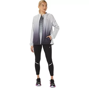ASICS Damska kurtka Lite-Show, Glacier Grey/Performance Black, S, Jasny szary/Perfect Black, S - Kurtki damskie - miniaturka - grafika 1