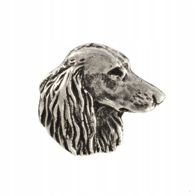 Jamnik posrebrzany pin, broszka