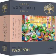 Układanki dla dzieci - Trefl Puzzle Drewniane, Domek na plaży 500+1 Elementów, Wood Craft, Nieregularne Kształty, 50 Podróżniczych Figurek, Nowoczesna Układanka Premium, DIY, dla Dorosłych i Dzieci od 12 Lat 20166 - miniaturka - grafika 1