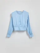 Bluzki damskie - Reserved - Bluzka z wiskozy - jasnoniebieski - miniaturka - grafika 1