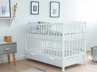 Łóżeczka i kojce - Łóżeczko dziecięce sosnowe Baby Classic 60x120 białe - miniaturka - grafika 1