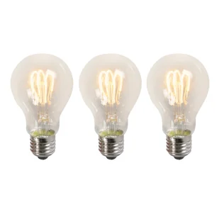 LUEDD Zestaw 3 żarówek LED E27 typu skręcanego A60 przezroczysta 3W 210 lm 2200K - Żarówki LED - miniaturka - grafika 1