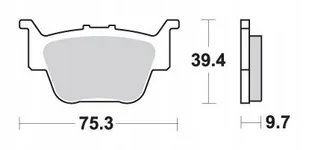Sbs Klocki Hamulcowe Off-road Sinter Honda Trx420/650/680 Tył - Klocki hamulcowe - miniaturka - grafika 1