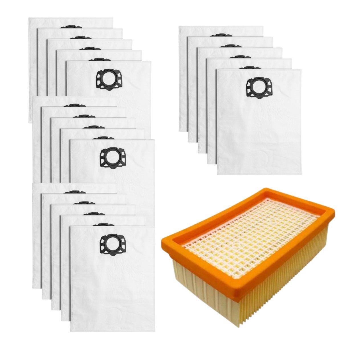 20X WORKI DO ODKURZACZA KARCHER WD4 WD5 WD6 + FILTR HEPA PREMIUM MV4 MV5 M6