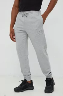 Spodnie męskie - DC spodnie dresowe męskie kolor szary gładkie - grafika 1