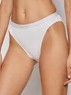 Majtki damskie - Calvin Klein Underwear Figi klasyczne z wysokim stanem 000QF6443E Biały - miniaturka - grafika 1