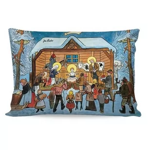 Matějovský Poszewka na poduszkę Deluxe Josef Lada Stajenka w zimie, 33 x 50 cm - Poszewki na poduszki - miniaturka - grafika 1