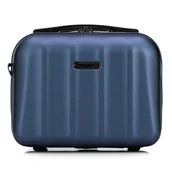 Kosmetyczki, organizery i kuferki - Kosmetyczka podróżna z polikarbonu fakturowana - miniaturka - grafika 1