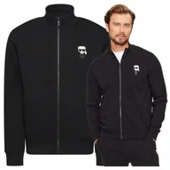Bluzy męskie - karl lagerfeld bluza meska rozpinana czarna bez kaptura PREMIUM karl lagerfeld bluza meska rozpinana czarna bez kaptura PREMIUM r.XXL - miniaturka - grafika 1