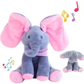 Zabawki interaktywne dla dzieci - Interaktywny Słoń Akuku Pluszowy Słonik Mówi Śpiewa Powtarza PL - miniaturka - grafika 1