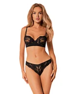 Piżamy damskie - Komplet Serena Love 2-częściowy Czarny (Rozmiar XL/XXL) - miniaturka - grafika 1