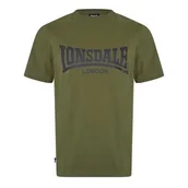 Koszulki męskie - Lonsdale Essentials koszulka męska z logo khaki, Rozmiar 3XL - miniaturka - grafika 1