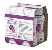 Układ pokarmowy - Resource Diabet Plus, preparat odżywczy w płynie, smak truskawkowy, 4 x 200 ml  3143161 - miniaturka - grafika 1