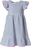 Sukienki - Lemon Beret Sukienka chłopięca Small Girls Dress, Niebieski/biały w paski, 5 Lat - miniaturka - grafika 1