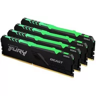 Pamięci RAM - Kingston Fury Beast RGB DDR4 32 GB 3600MHz CL17 KF436C17BBAK4/32 KF436C17BBAK4/32 - miniaturka - grafika 1