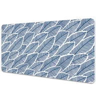 Podkładki na biurko - Duża podkładka na biurko Niebieskie liście 90x45cm - miniaturka - grafika 1