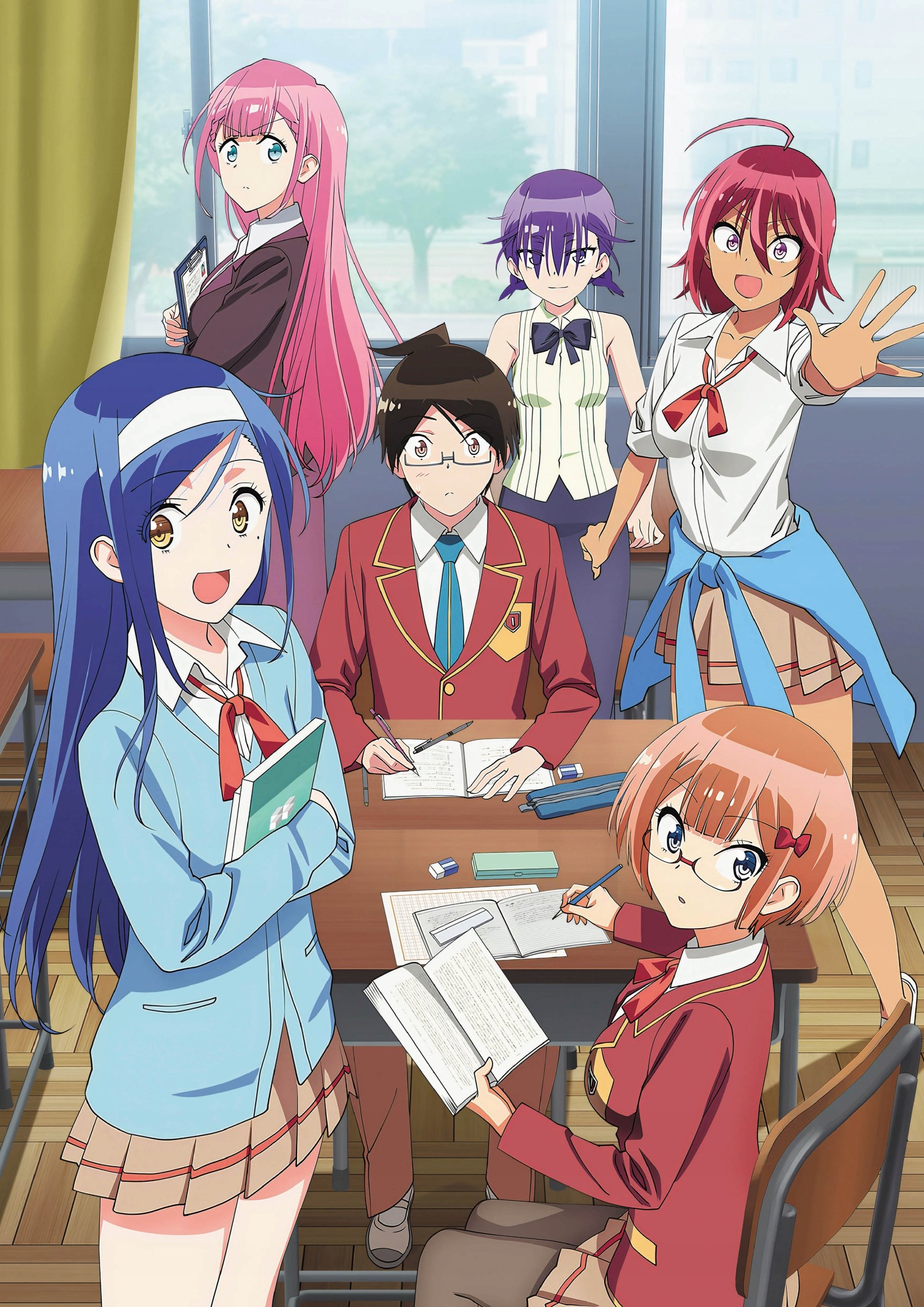 Plakat A3 anime Bokutachi wa Benkyou ga Dekinai We Never Learn BokuBen