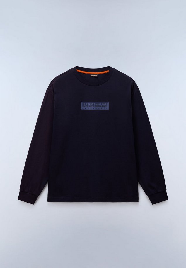 T-shirt męski napapijri box logo blue navy altro