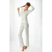 Bielizna nocna - Komplet piżama - koszulka, długie spodnie (wiskoza) Florence - ecru - miniaturka - grafika 1