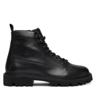 Botki męskie - Trzewiki BOSS Julyo 50552570 Czarny - miniaturka - grafika 1