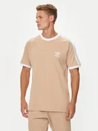 Koszulki męskie - adidas T-Shirt adicolor Classics 3-Stripes IZ2366 Beżowy Slim Fit - miniaturka - grafika 1