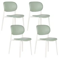 Fotele i krzesła ogrodowe - BELIANI Zestaw 4 krzeseł ogrodowych MUSANO Zielony - miniaturka - grafika 1