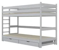 Łóżka dla dzieci i młodzieży - Białe drewniane piętrowe łóżko z szufladami Tifi 5X - 5 rozmiarów - miniaturka - grafika 1