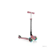 Hulajnogi - Hulajnoga 3-kołowa Globber Primo Foldable Lights 432-210-2 Pastel Pink świecące kółka - miniaturka - grafika 1