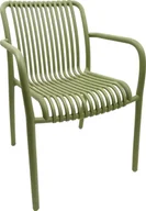 Fotele i krzesła ogrodowe - kontrast Solidne krzesło ogrodowe z polipropylenu KP104 zielone - miniaturka - grafika 1