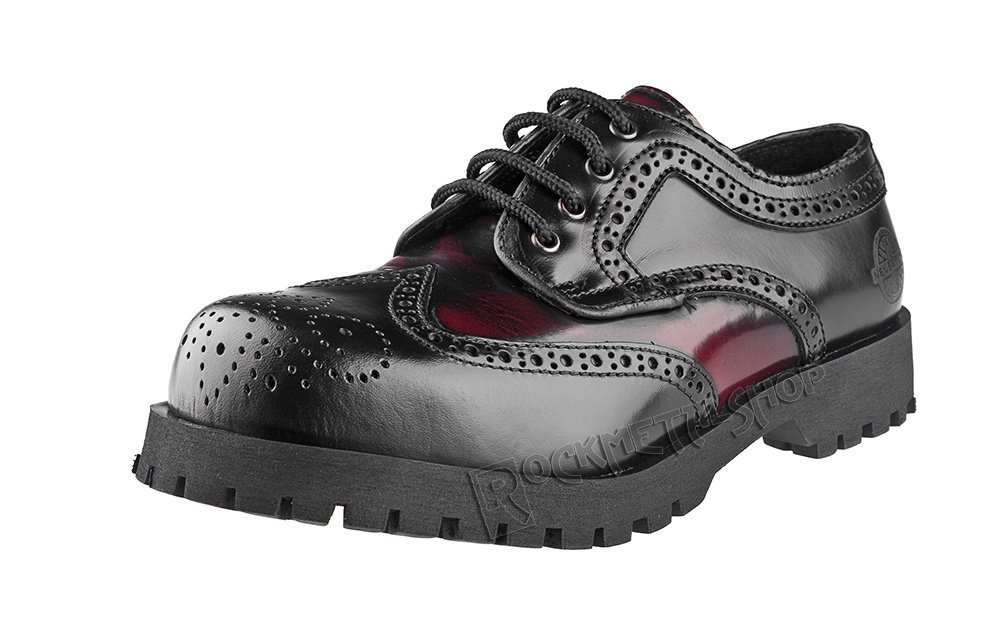 glany NEVERMIND - CZARNO / BORDOWE (4 dziurki) polerowane-38