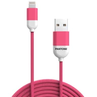 Kable USB - PANTONE MFi kabel USB - Lightning 1,5m 2,4A PT-LCS001-5 Pink 184C - miniaturka - grafika 1