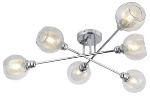 Candellux Natynkowa LAMPA sufitowa DIXI 36-61362 szklana OPRAWA kule metalowe siatki chrom przezroczyste 36-61362 - Lampy sufitowe - miniaturka - grafika 1