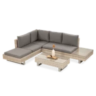 Meble ogrodowe - Zestaw Mebli Ogrodowych Technorattan WILLIS Narożnik Stolik na Taras Ogród - miniaturka - grafika 1