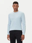 Swetry męskie - Calvin Klein Sweter LV04LB327G Błękitny Regular Fit - miniaturka - grafika 1