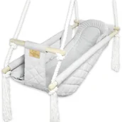 Leżaczki i huśtawki - Kołyska - Leżaczek - Huśtawka Dla Dziecka - Do Domu I Ogrodu Velvet - Szara - miniaturka - grafika 1