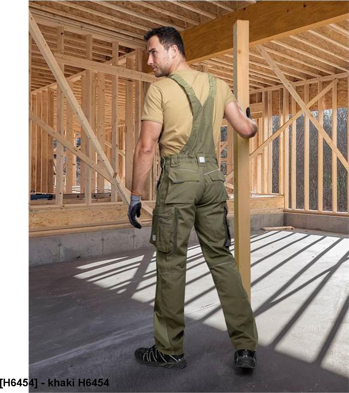 Ardon URBAN+ - Spodnie ogrodniczkiURBAN+ khaki skrócone - khaki H6454 2XL