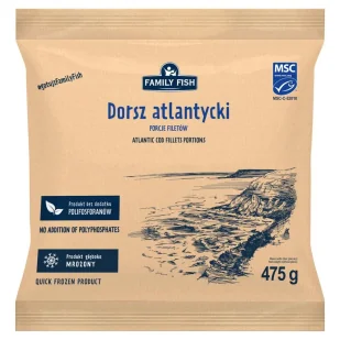 Family Fish Dorsz atlantycki porcje filetów 475 g - Ryby świeże i mrożone - miniaturka - grafika 1