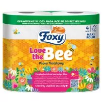 Foxy Papier toaletowy 2-warstwowy Love the Bee 4 szt. - Papier toaletowy - miniaturka - grafika 1