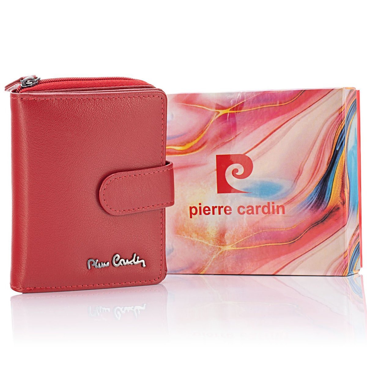 Portfelik damski skórzany Pierre Cardin TILAK155 czerwony
