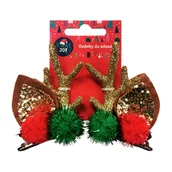 Dodatki do strojów karnawałowych - Xmass Joy Spinki uszy renifera - miniaturka - grafika 1