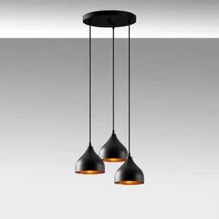 Opviq Żyrandol Tattoo 6201 3-pkt. okrągła czarna/złota - Lampy sufitowe - miniaturka - grafika 2