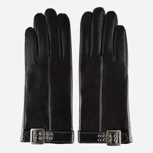 Rękawiczki - Rękawiczki damskie skórzane Semi Line P8210 L Czarne (5903563821035) - grafika 1