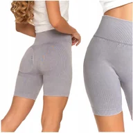 Legginsy - Kolarki KRÓTKIE LEGGINSY DAMSKIE Bikery Push-Up Wysoki Stan MORAJ L/XL - miniaturka - grafika 1