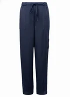 Spodnie damskie - S.OLIVER GRANATOWE SPODNIE DAMSKIE BOJÓWKI Z KIESZENIĄ 40 XQA - miniaturka - grafika 1