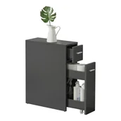 Półki łazienkowe - Szafka łazienkowa Kauhajoki 61x20x45 cm Ciemnoszara - miniaturka - grafika 1