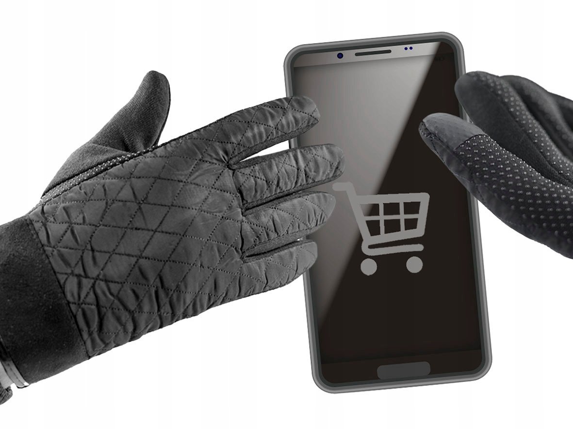 Rękawiczki męskie pikowane ocieplane antypoślizg