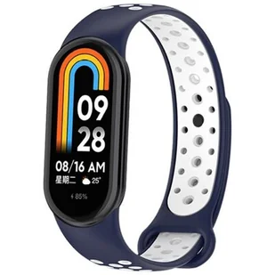 Beline pasek Mi Band 8 design niebiesko-biały /blue-white - Akcesoria do smartwatchy - miniaturka - grafika 11